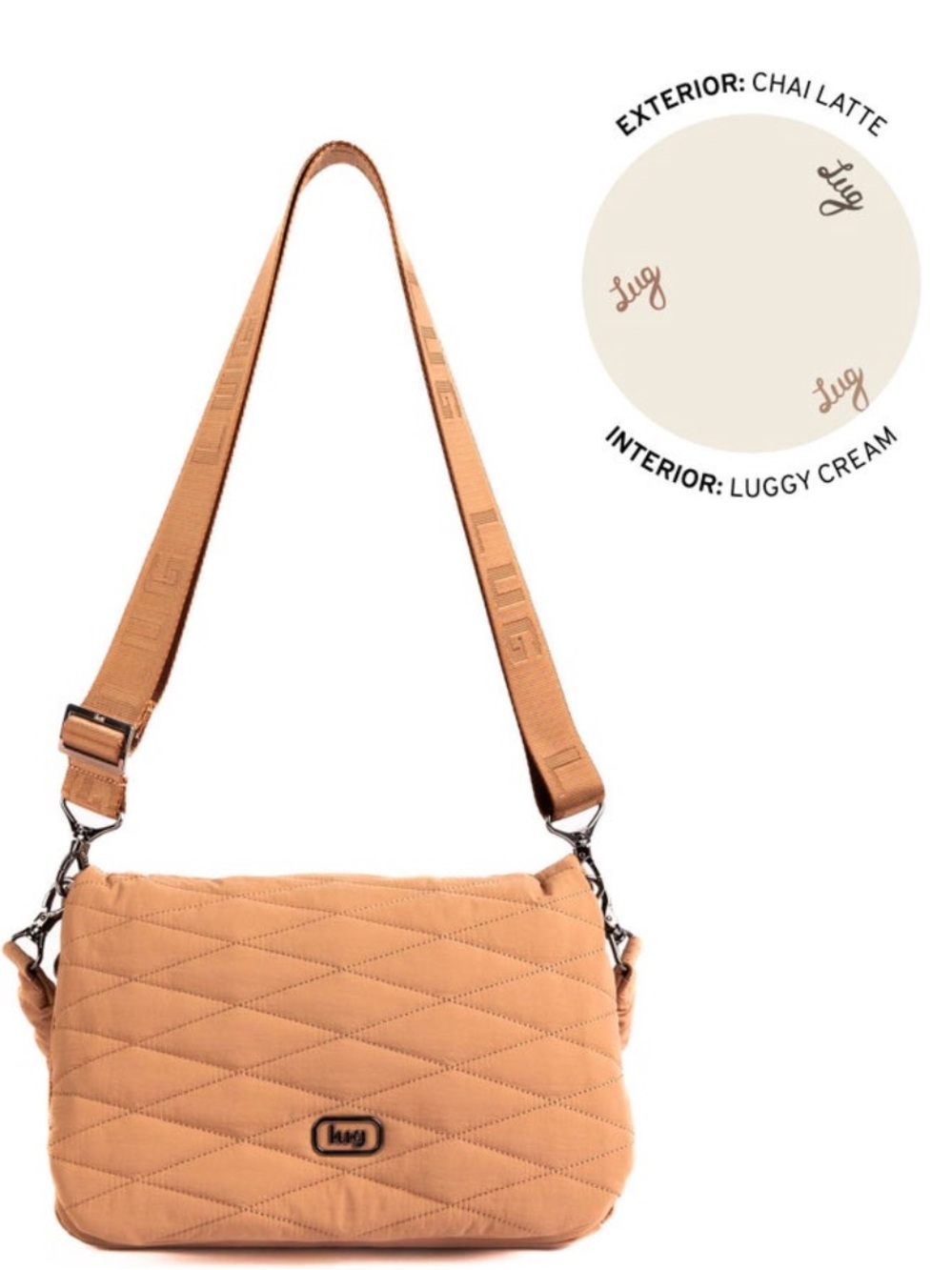 Lug Bina CloudGo Foldover Crossbody Bag Chai Latte